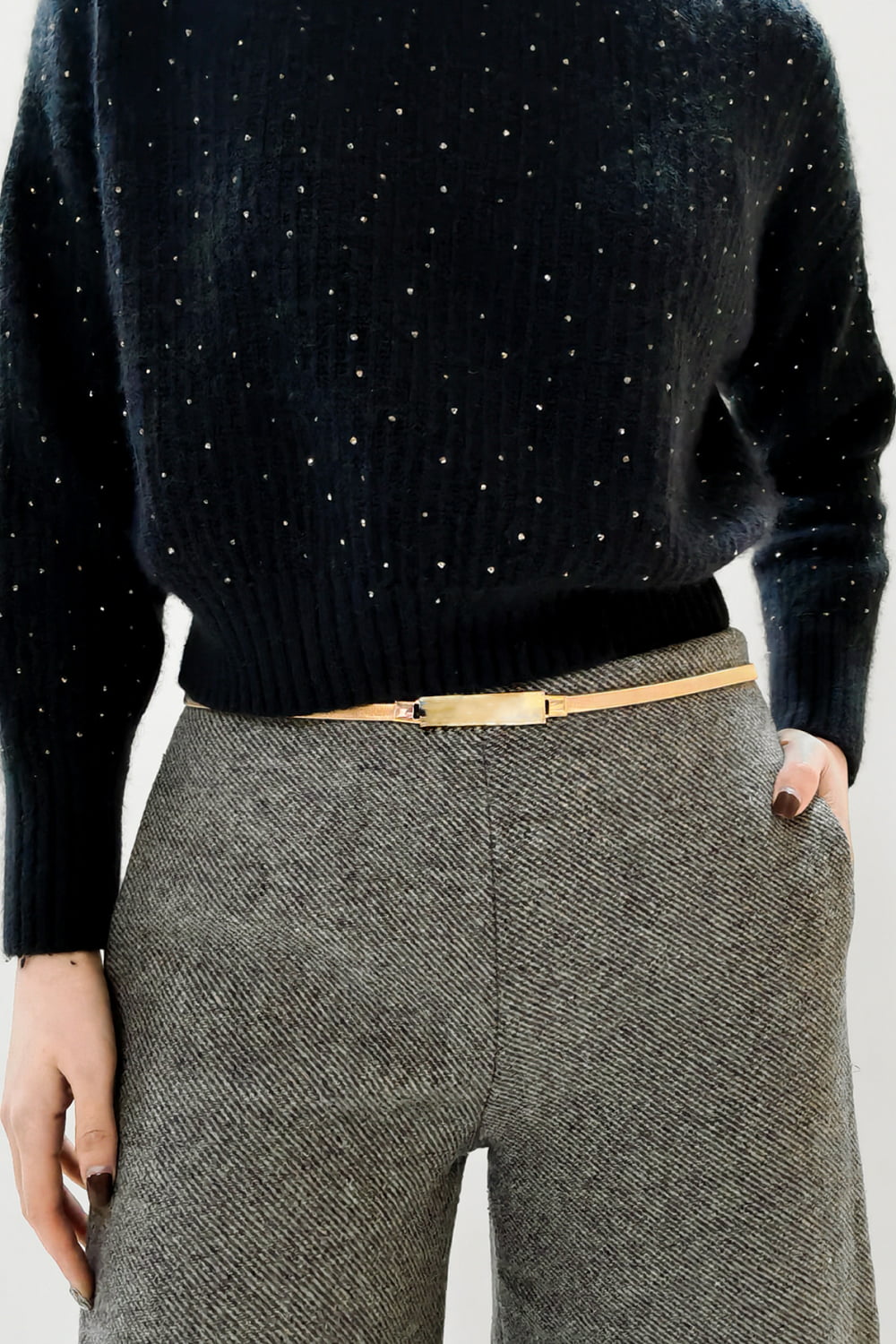 Elastic Iron Skinny Belt | Modern Buckle Design