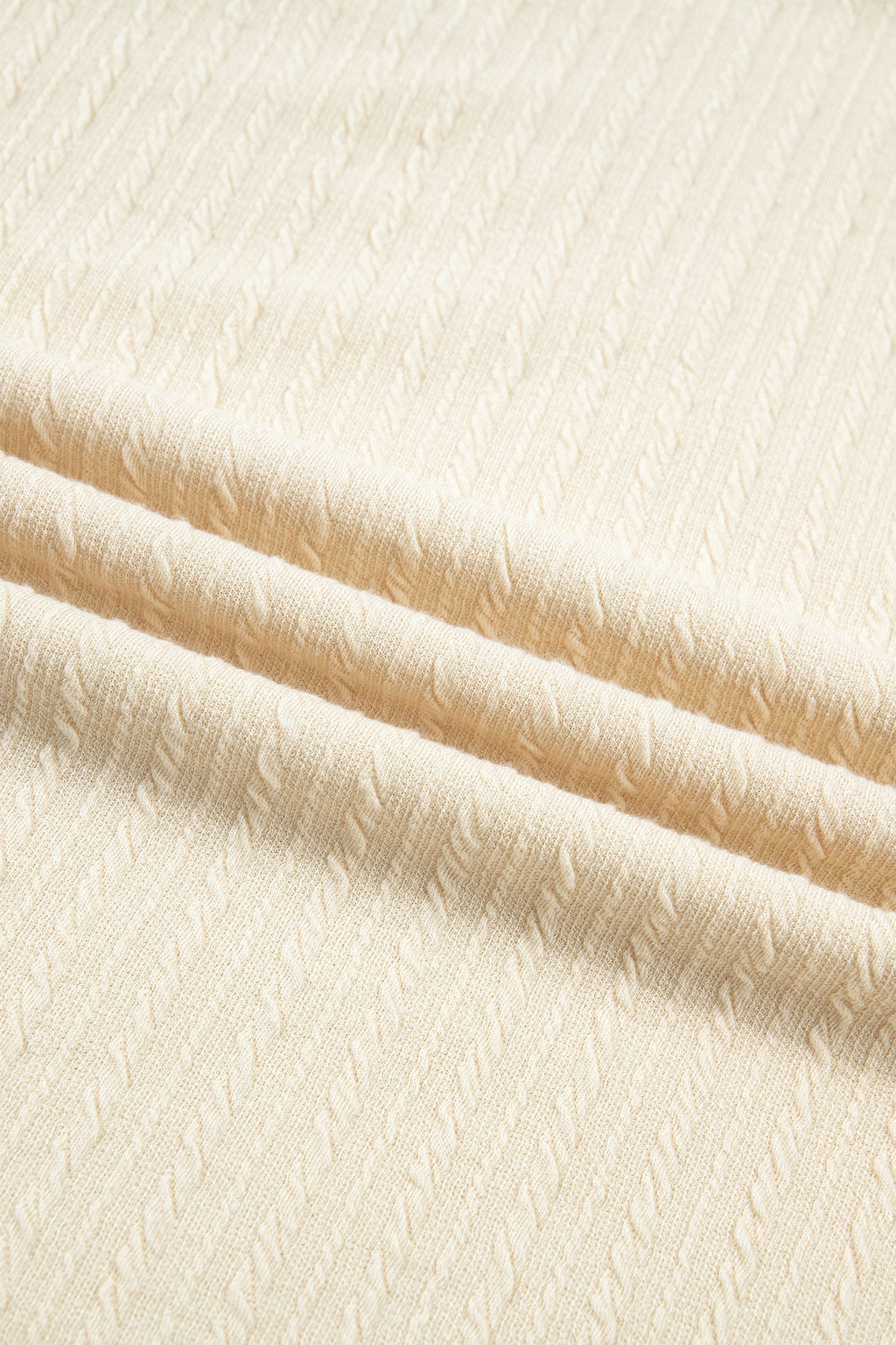 Ribbed Knit Wide Leg Jumpsuit with Half Button Front