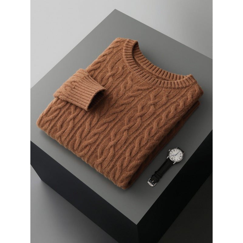 Men's Classic Knit Crew Neck Pullover Sweater - Minimalist Casual
