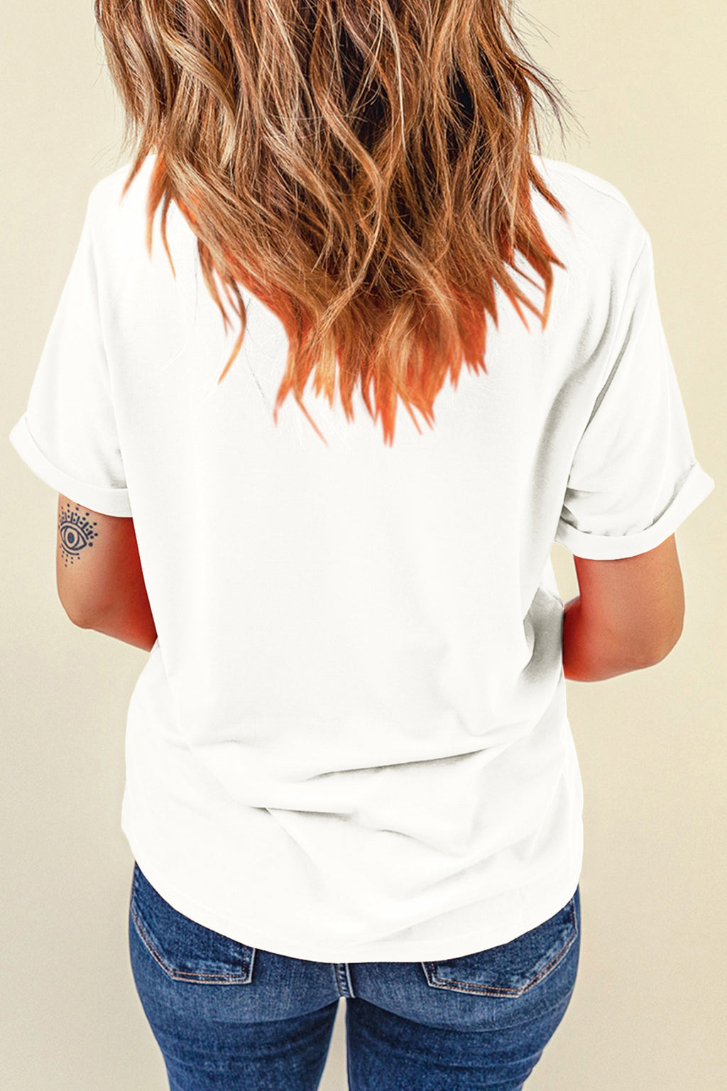 White Game Day Doodle Printed Graphic T-Shirt