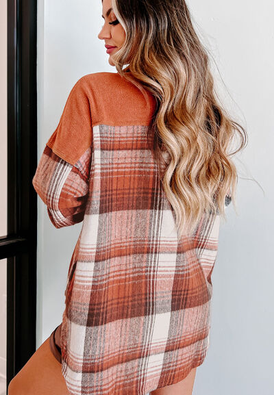 Classic Plaid Button Up Long Sleeve Jacket for Toddlers and Girls