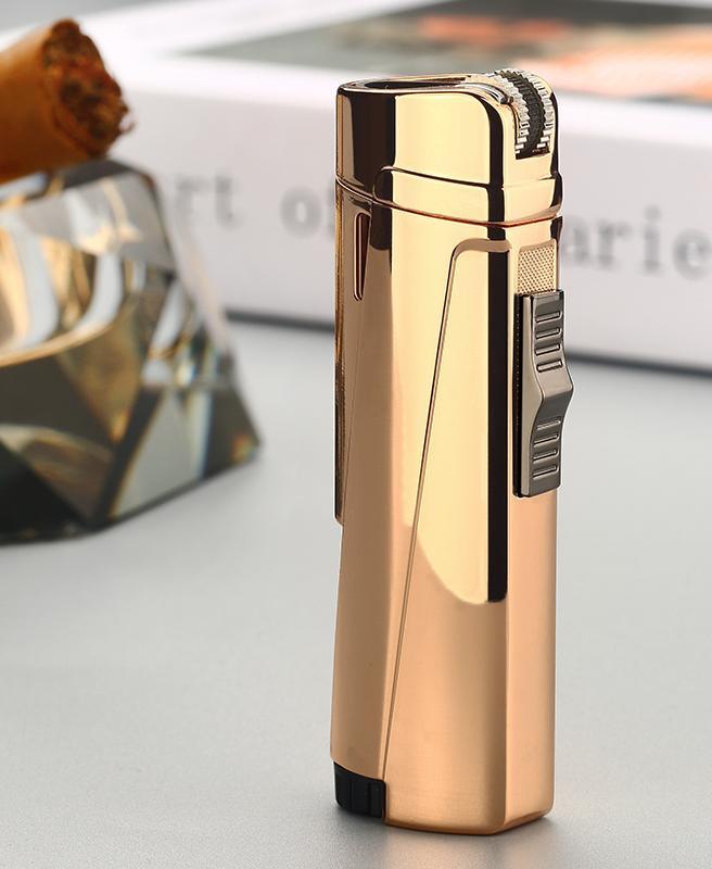 Modern Triple Jet Torch Lighter with Grinding Wheel Ignition