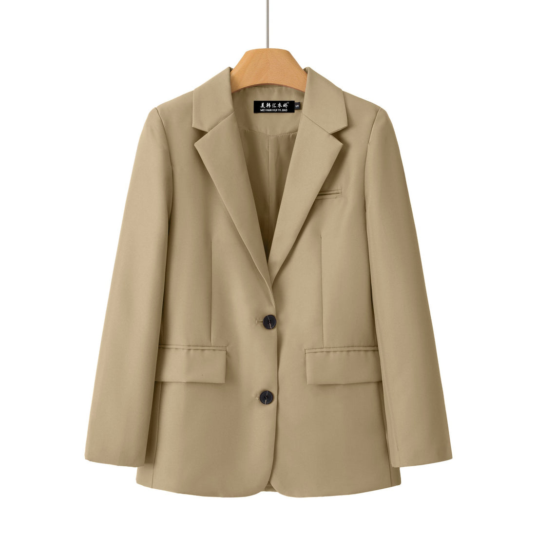 Women's Casual Chic Plaid Coat – Long Sleeve Pocket Jacket