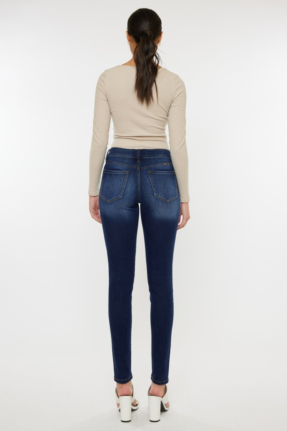 KanCan Mid Rise Gradient Skinny Jeans | Stretchy Denim