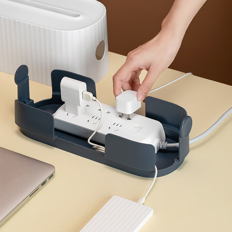 Modern Minimalist Cable Management Box - Desktop Wire Organizer