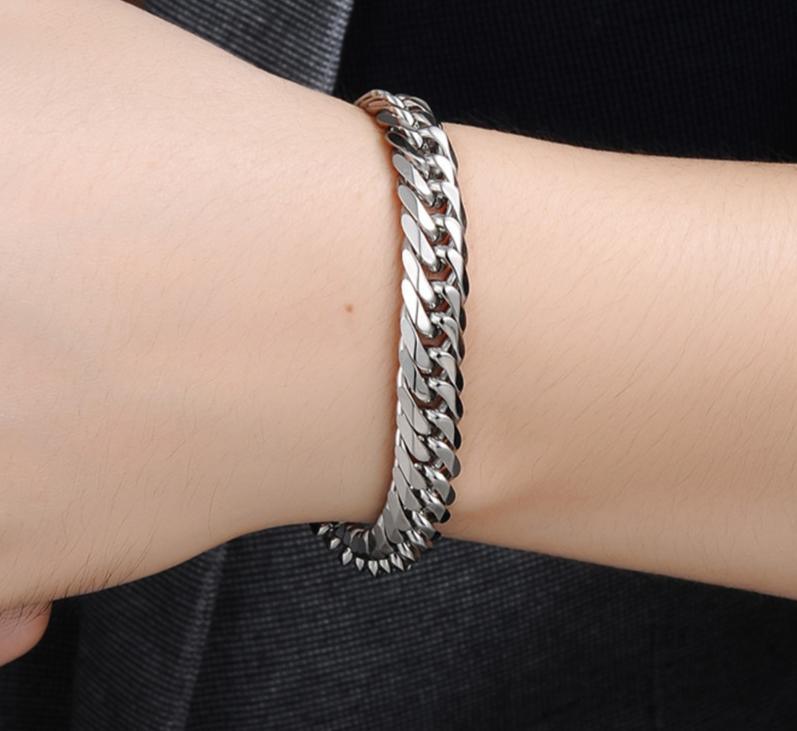 Men's 316 Stainless Steel Miami Curb Chain Bracelet