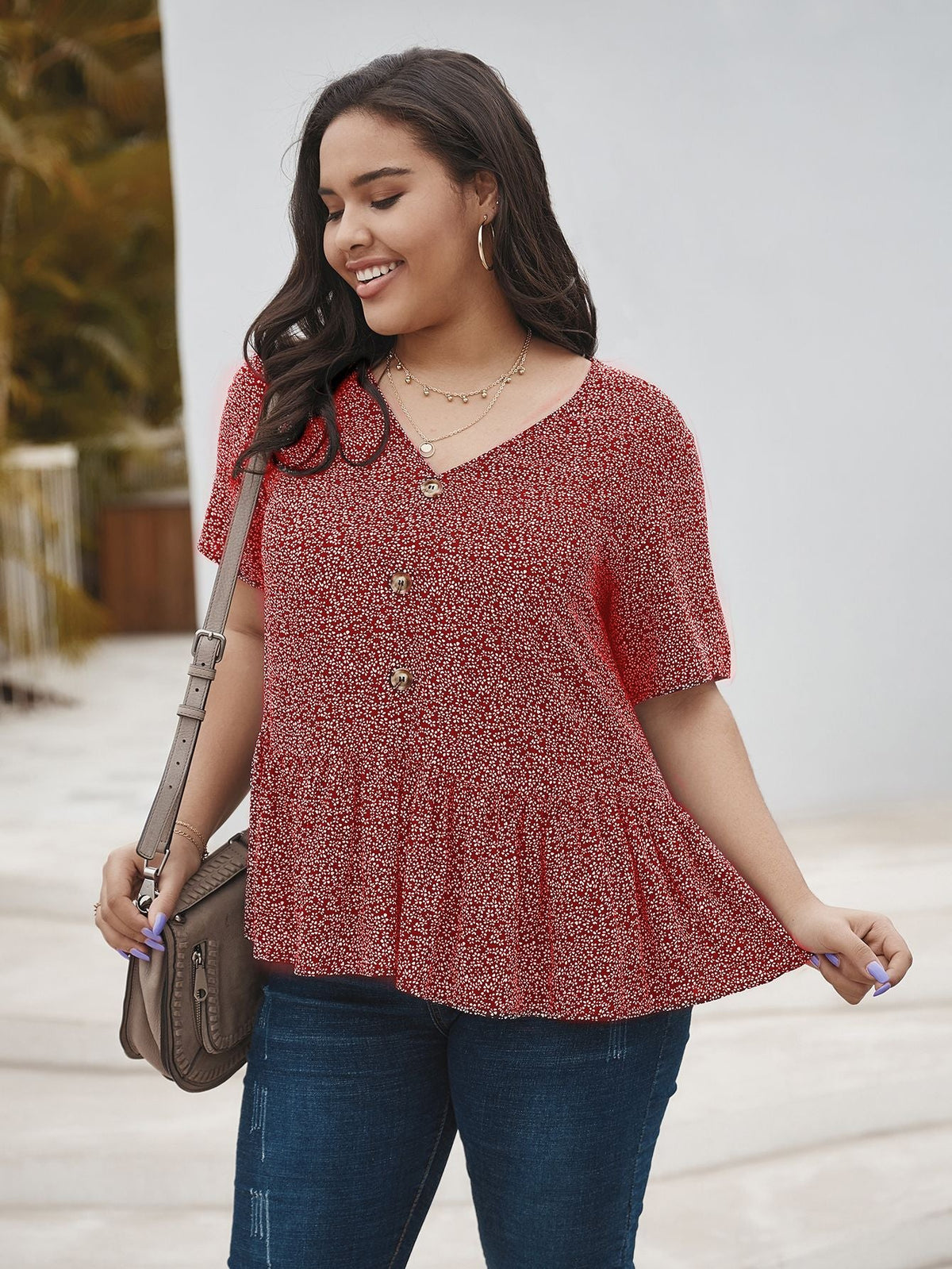 Plus Size Women's Short Sleeve Tops and Shirts