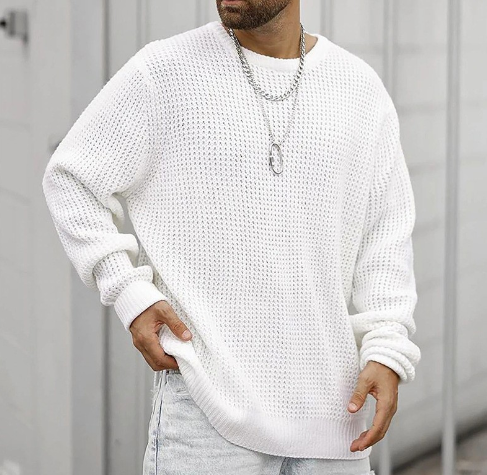 Fashionable Knitted Pullover for Men