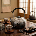 925 Sterling Silver Hand-Hammered Silver Teapot with Intricate Filigree Engraving and Wrapped Handle - Handicraft