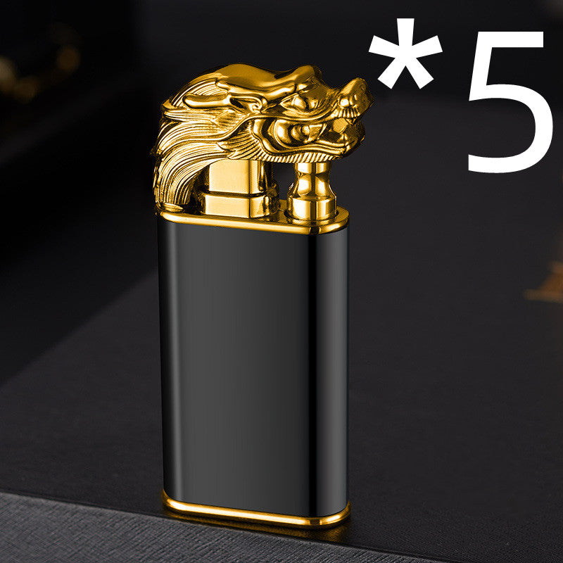 Windproof Double Flame Metal Lighter with Blue Jet Torch