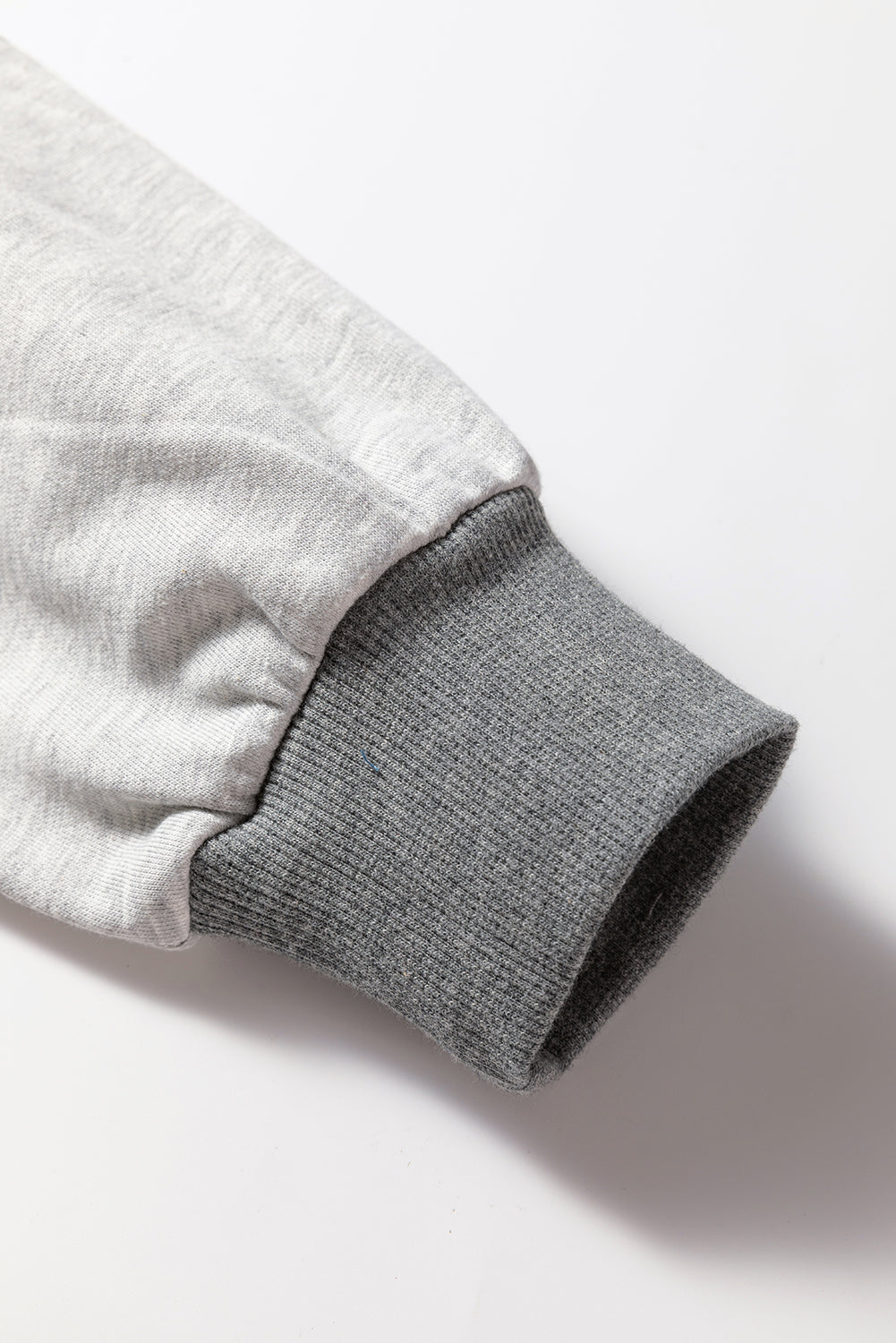 Dark Grey Floral Patchwork LOVE Graphic Sweatshirt | Uneven Hem