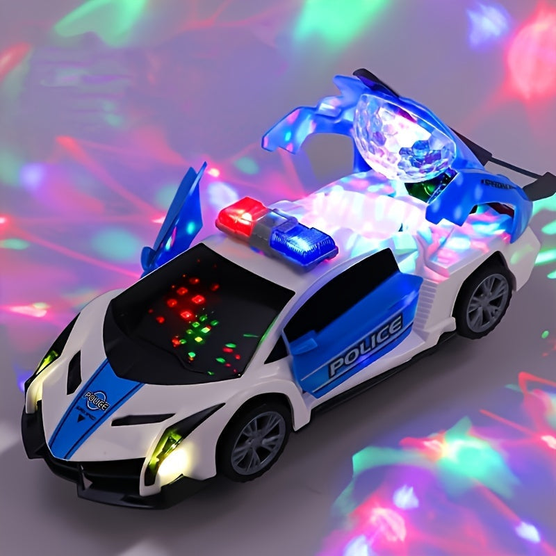 360 Rotating Police Car Lights Music Auto Doors