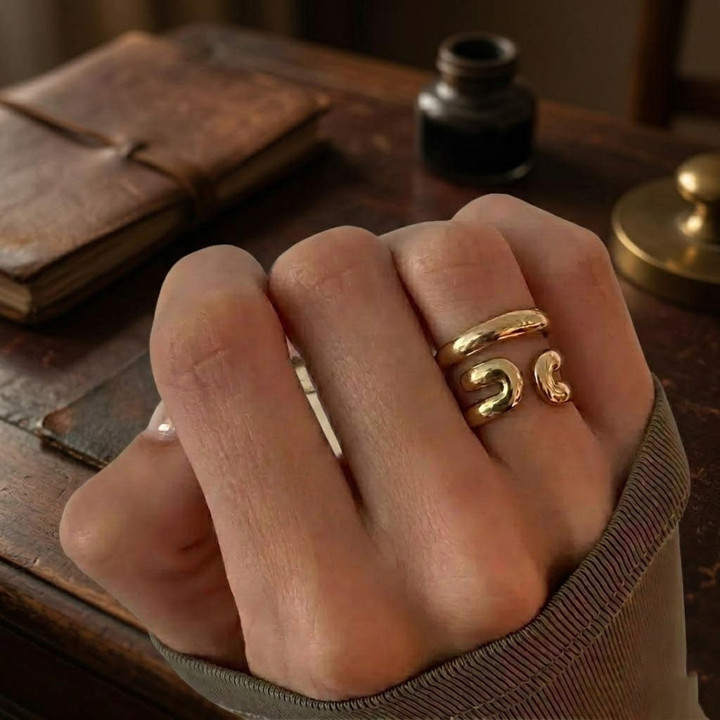 18K Gold plated Titanium Steel Ring For Women
