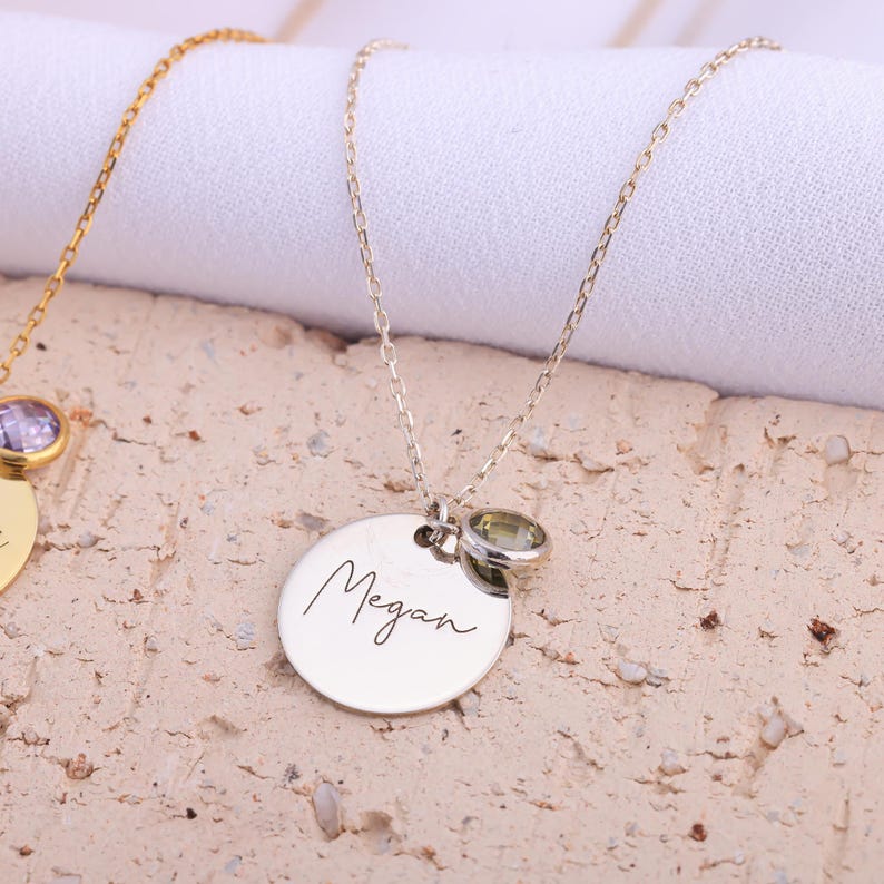 Double Layer Personalized Birthstone Name Necklace