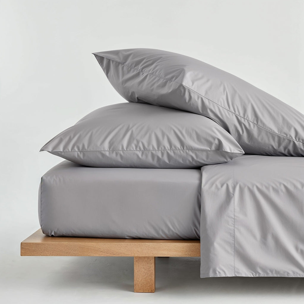 Australian Cotton Sateen Sheet Set in Solid and Stripe - Image 46