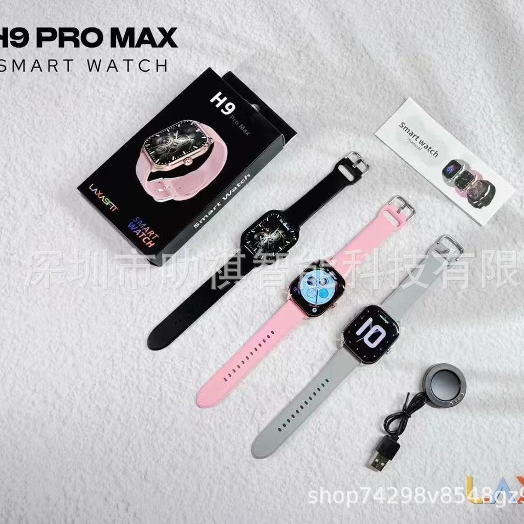 Smart Watch H9 Pro Max Cross-border New Heart Rate Blood Oxygen Blood Pressure Sleep Monitoring Bluetooth Call Multi-function