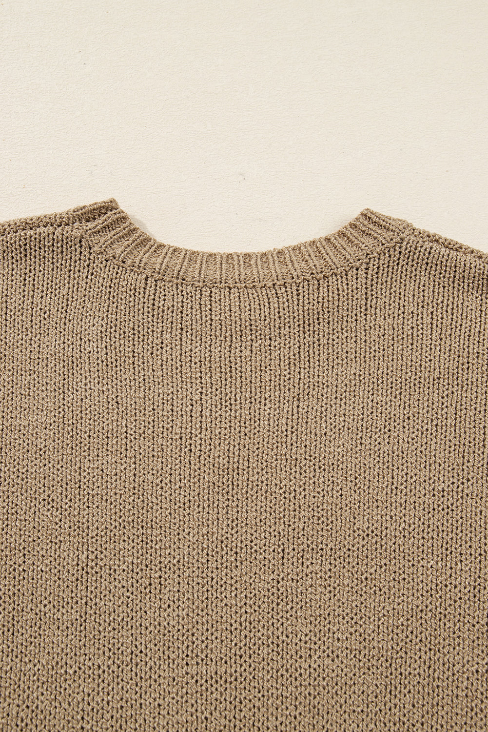 Laylani Drop Shoulder Slouchy Sweater in Camel and Tan