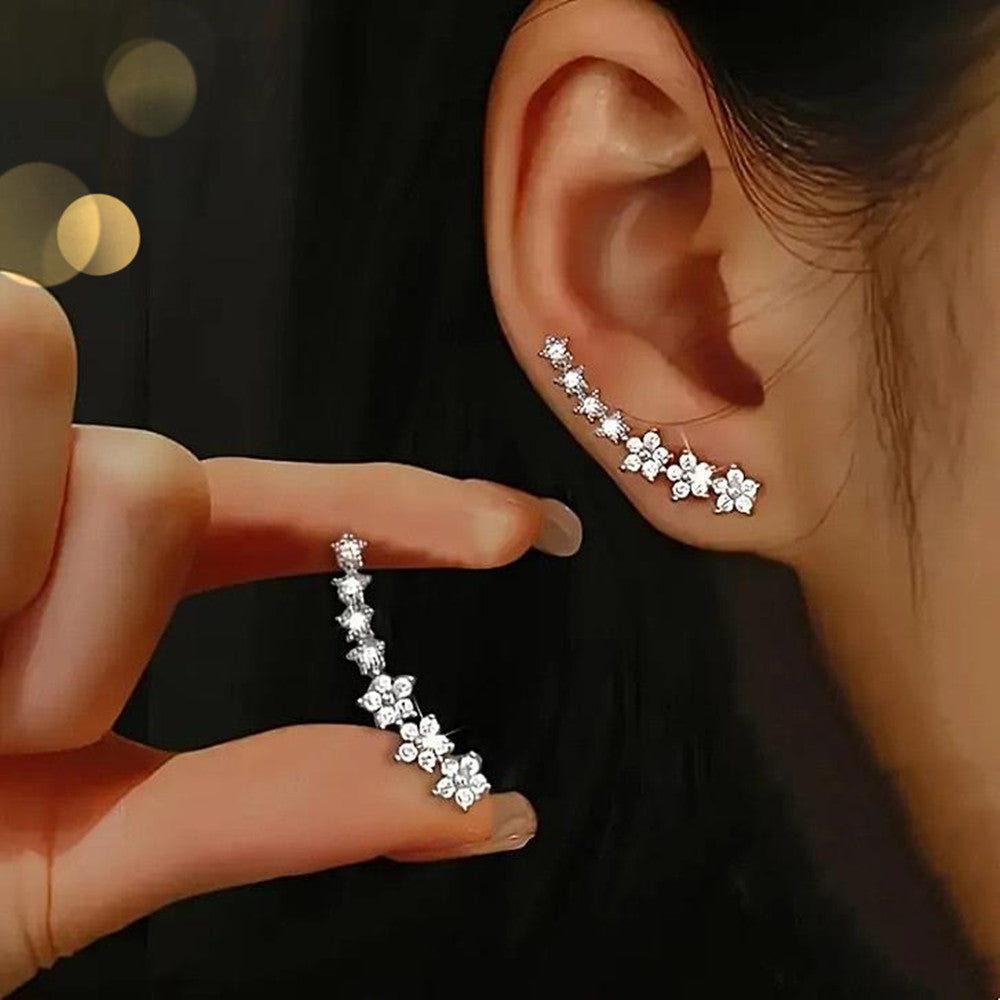 Simple Diamond-studded Star Earrings For Women