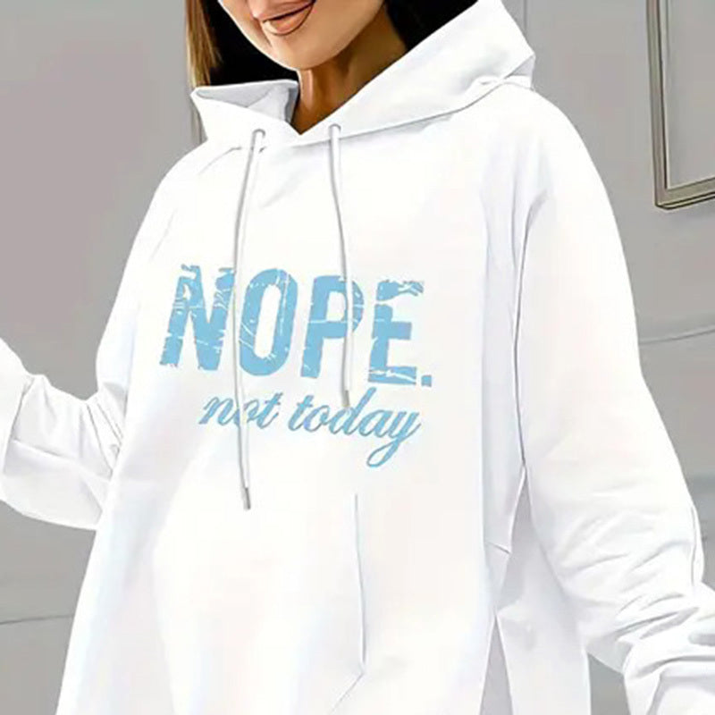 Women's 2-Piece Letter Print Hooded Sweatshirt & Legging Set - Image 8