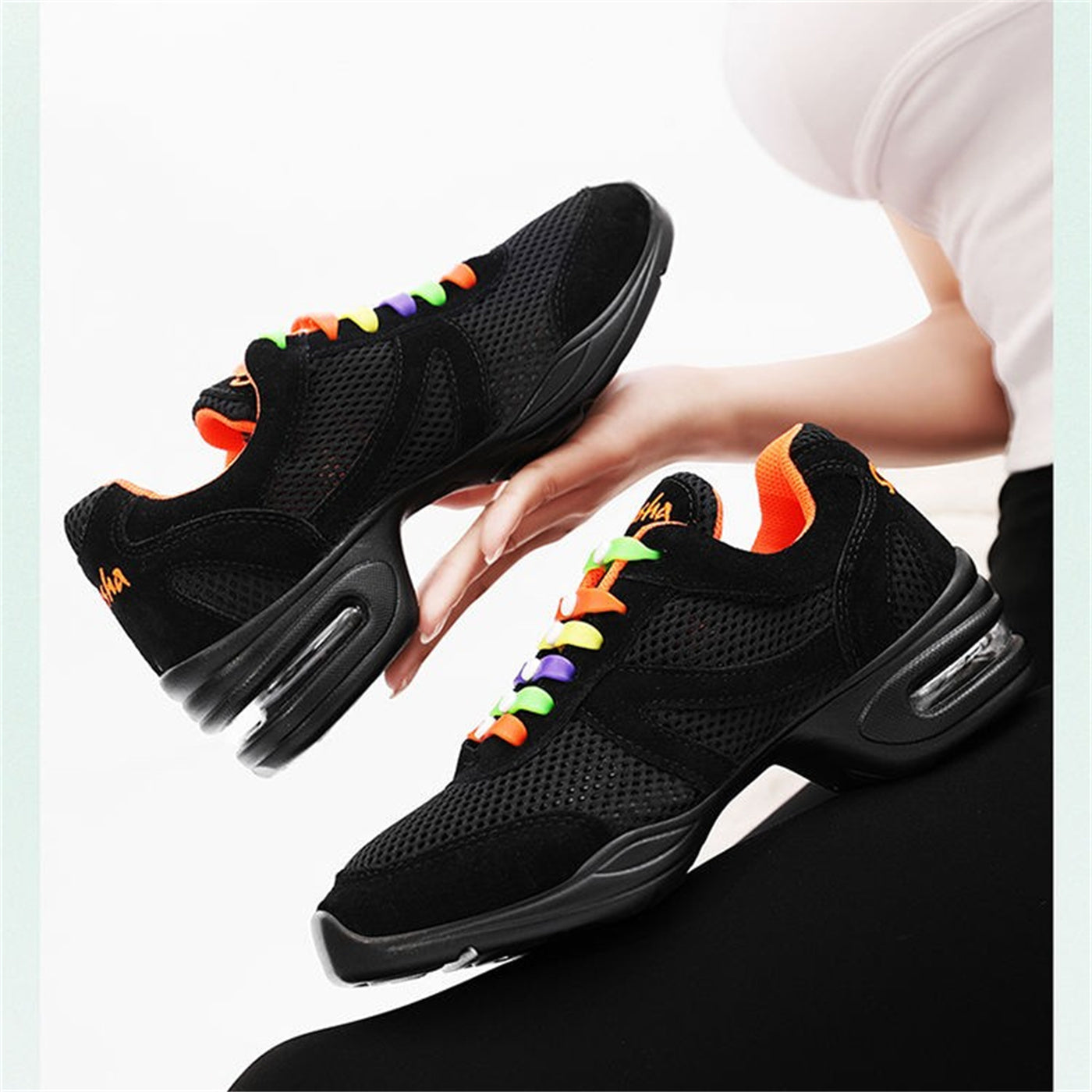Women's Air Cushion Mesh Modern Dance Sneakers Lightweight Shoes - Image 2