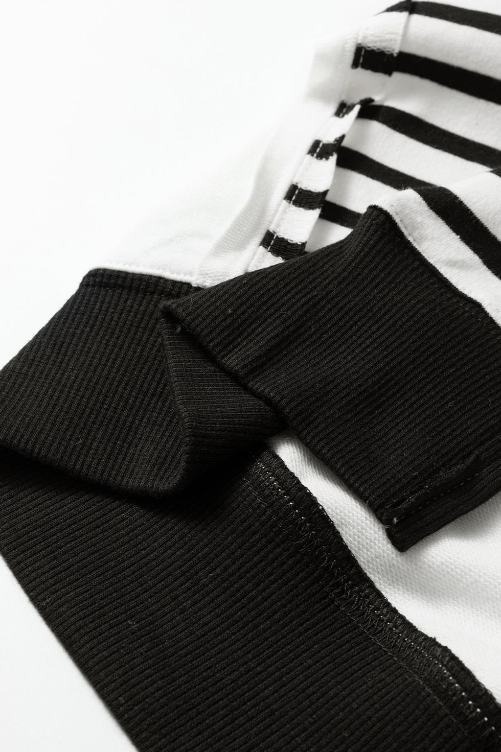 Stripe Patchwork Long Sleeve Knit Top
