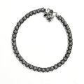 Traditional oxidised silver regular anklet for women on display
