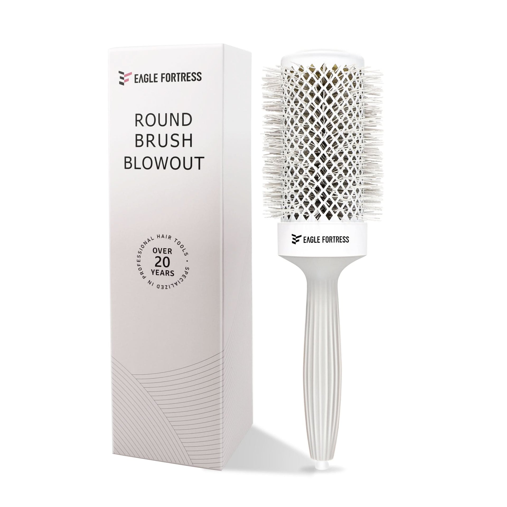 2.09 inch grey professional ceramic and ionic round hair brush for blow drying