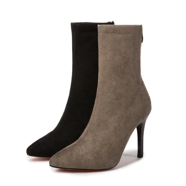 Chic Women's Sock Ankle Boots with High Stiletto Heels