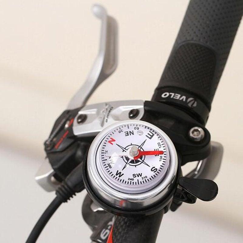 Aluminum Bicycle Handlebar Bell with Integrated Compass