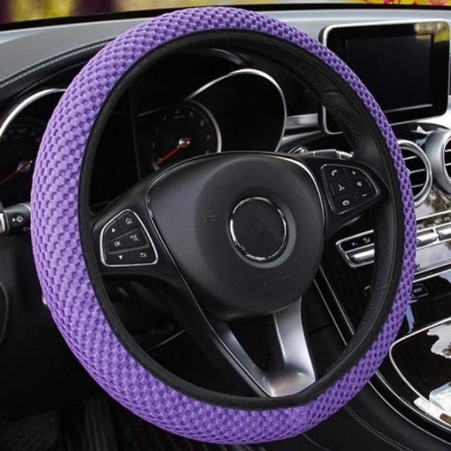 Universal Ice Silk Steering Wheel Cover Breathable Non-Slip Grip