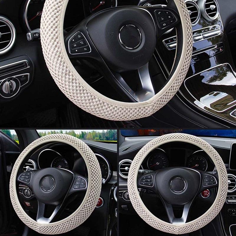 Universal Ice Silk Steering Wheel Cover Breathable Non-Slip Grip