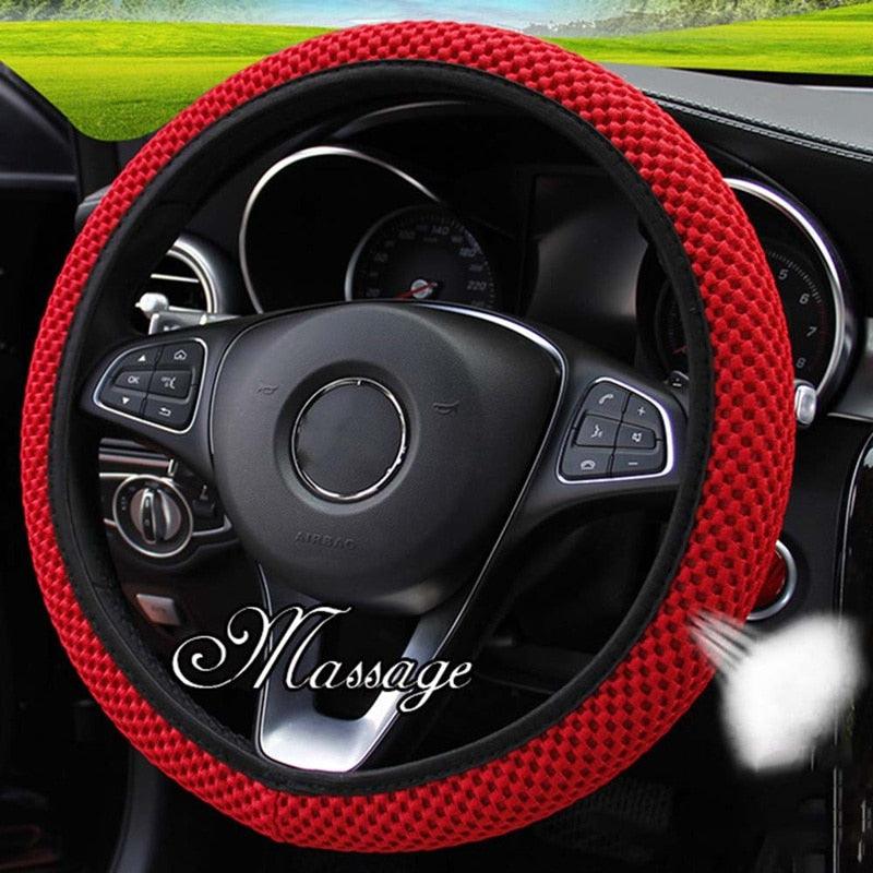Universal Ice Silk Steering Wheel Cover Breathable Non-Slip Grip