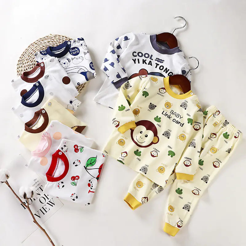 Boys' Cotton Autumn Winter Underwear Set (Wholesale)