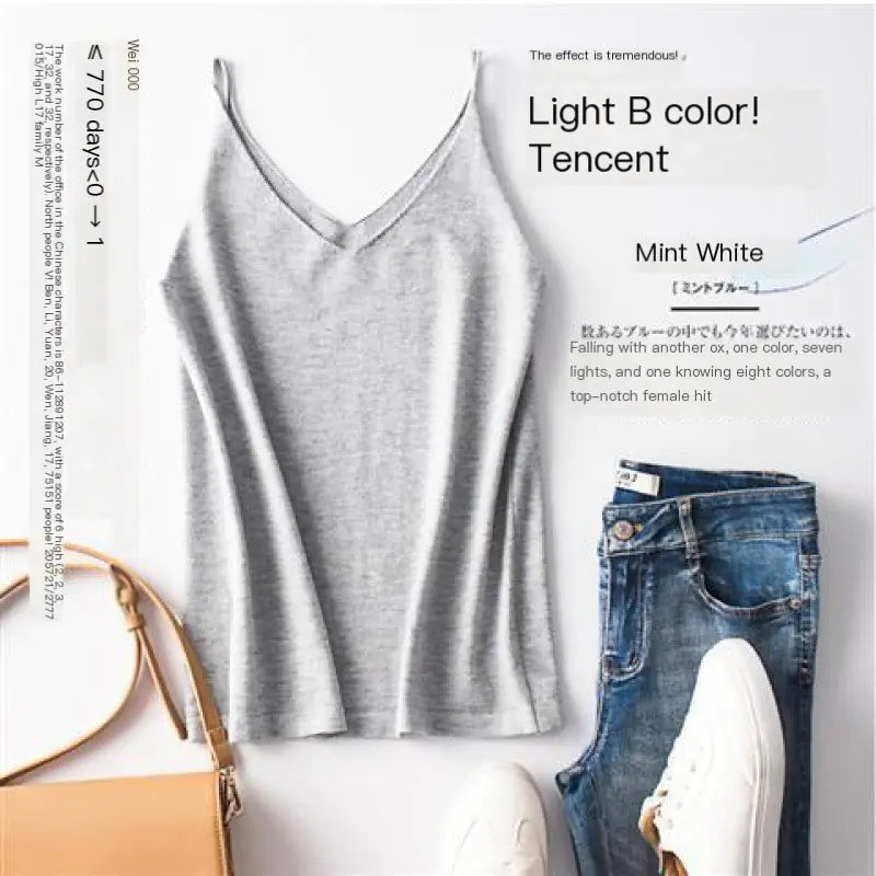 Plus Size Loose Knit Sleeveless Top for Summer