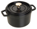 staub La Cocotte Round 40509-480 Pico Cocotte Round Black 6.3 inches (16 cm) Small Both Handed Casting Enameled Pot Induction Compatible Japanese Authentic Product