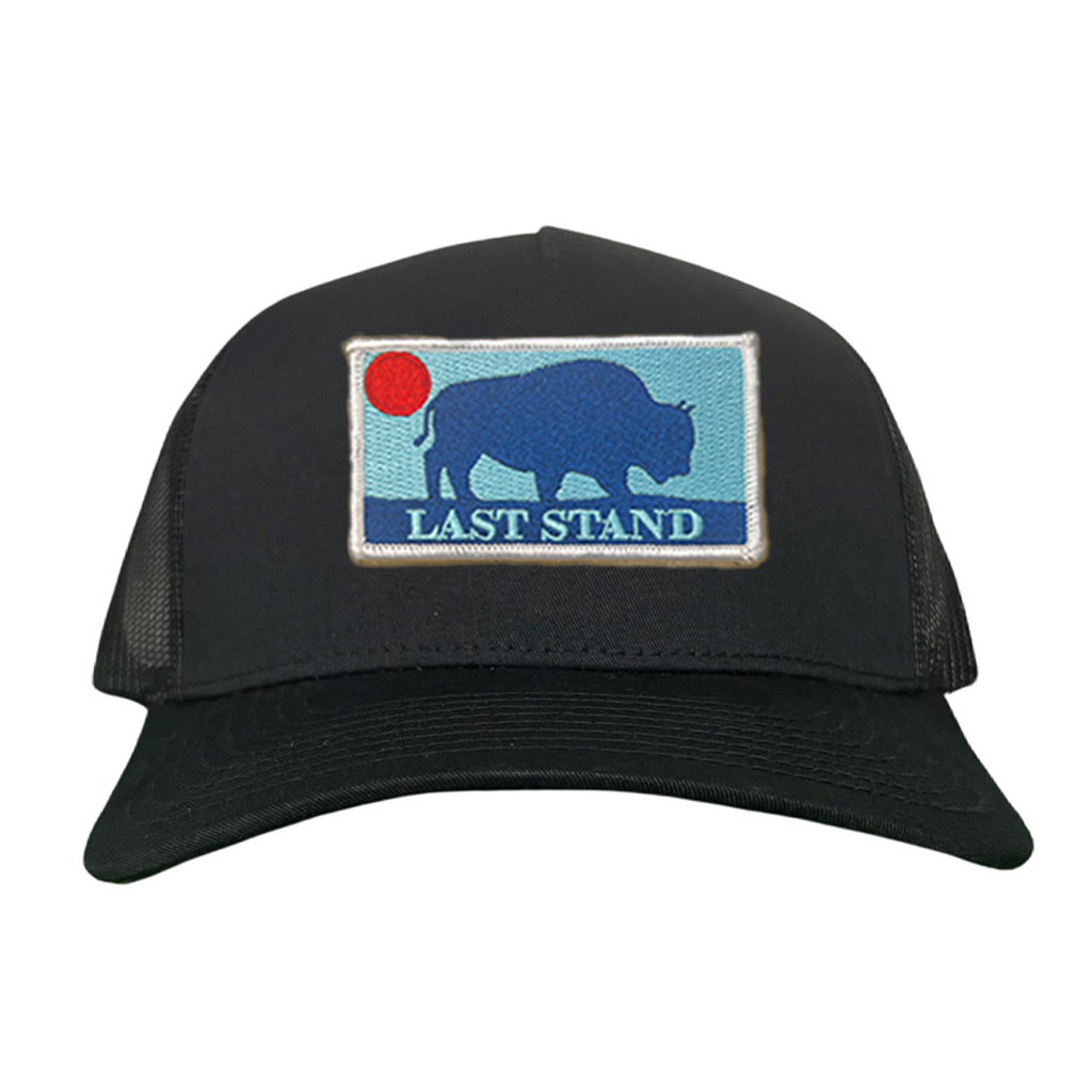 Bison Sunset Baseball Cap - Mountain Outdoors Snapback Hat
