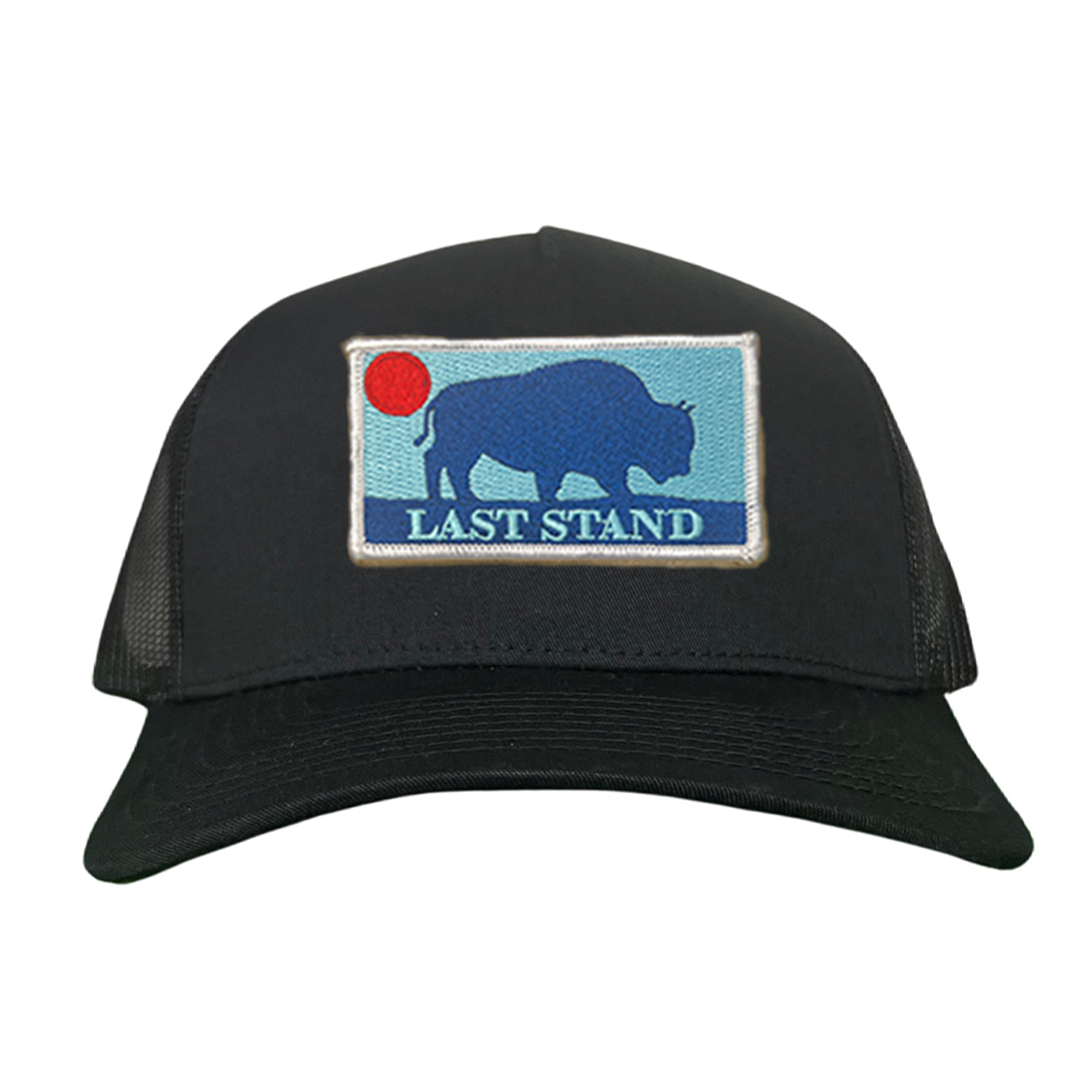Bison Sunset Baseball Cap - Mountain Outdoors Snapback Hat