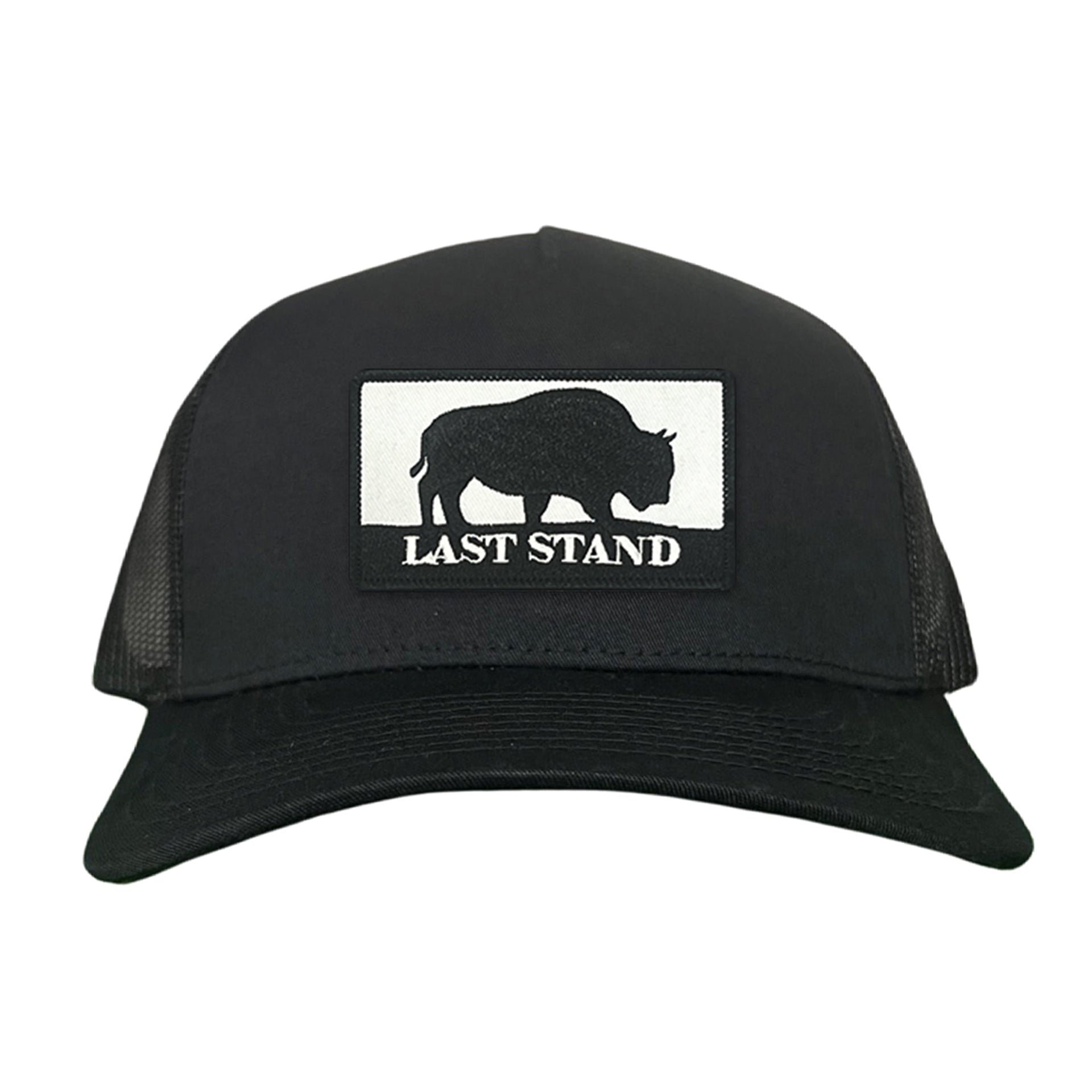 Bison Graphic Curved Bill Trucker Hat Mesh Snapback Cap