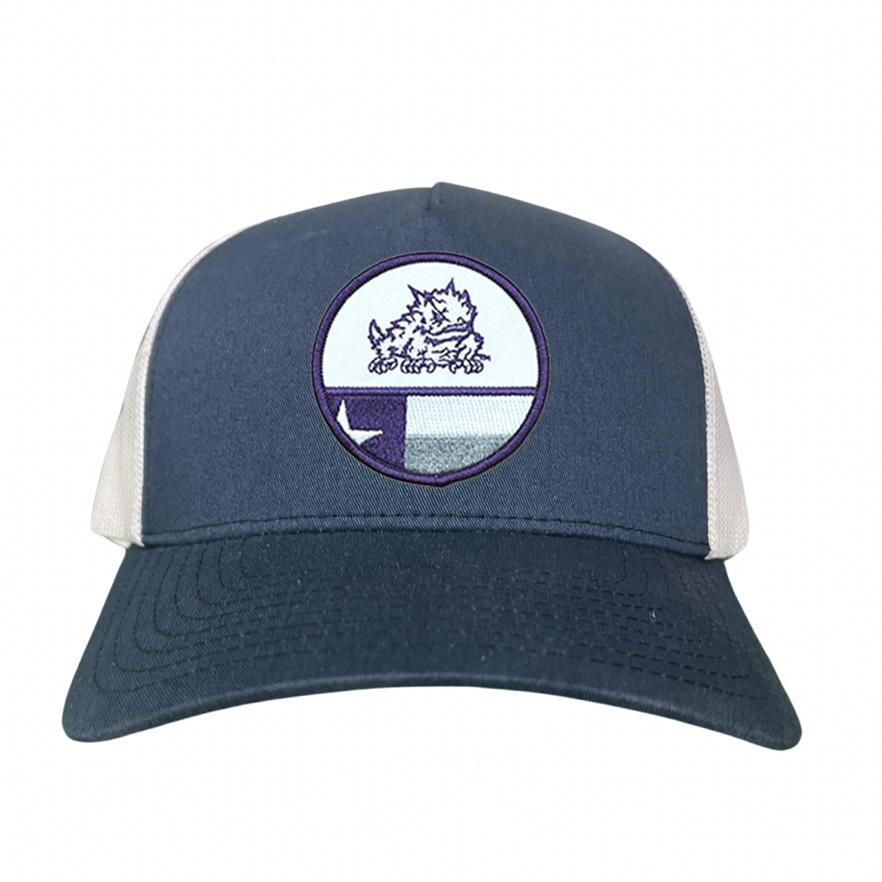TCU Circle Horned Frog w/h State Flag / Hats / TCU034 / 248 / MM
