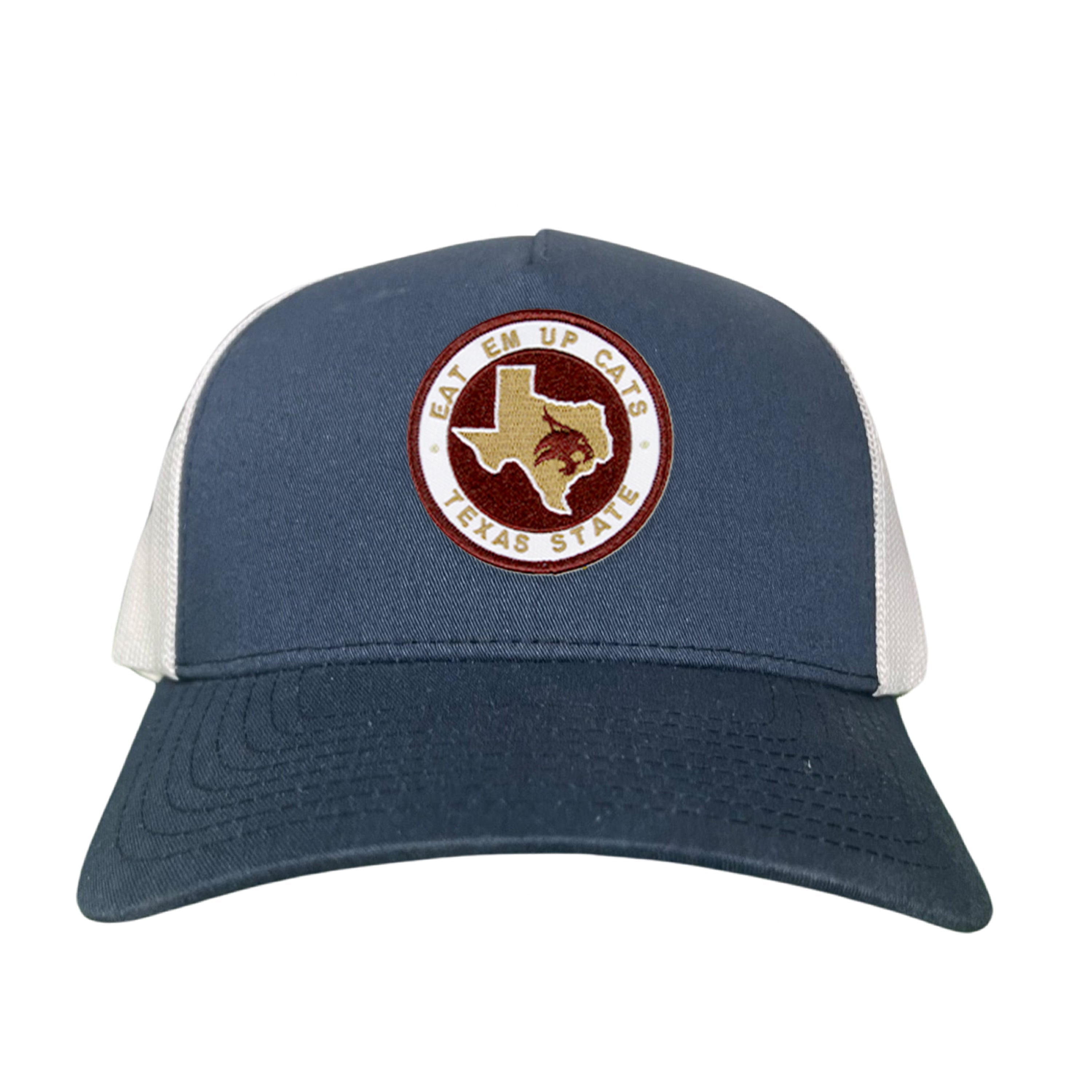 Texas State Eat Em Up Cats Supercat Patch Embroidered Hat