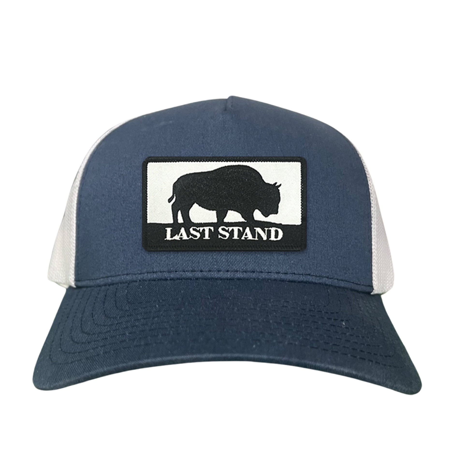 Bison Graphic Curved Bill Trucker Hat Mesh Snapback Cap