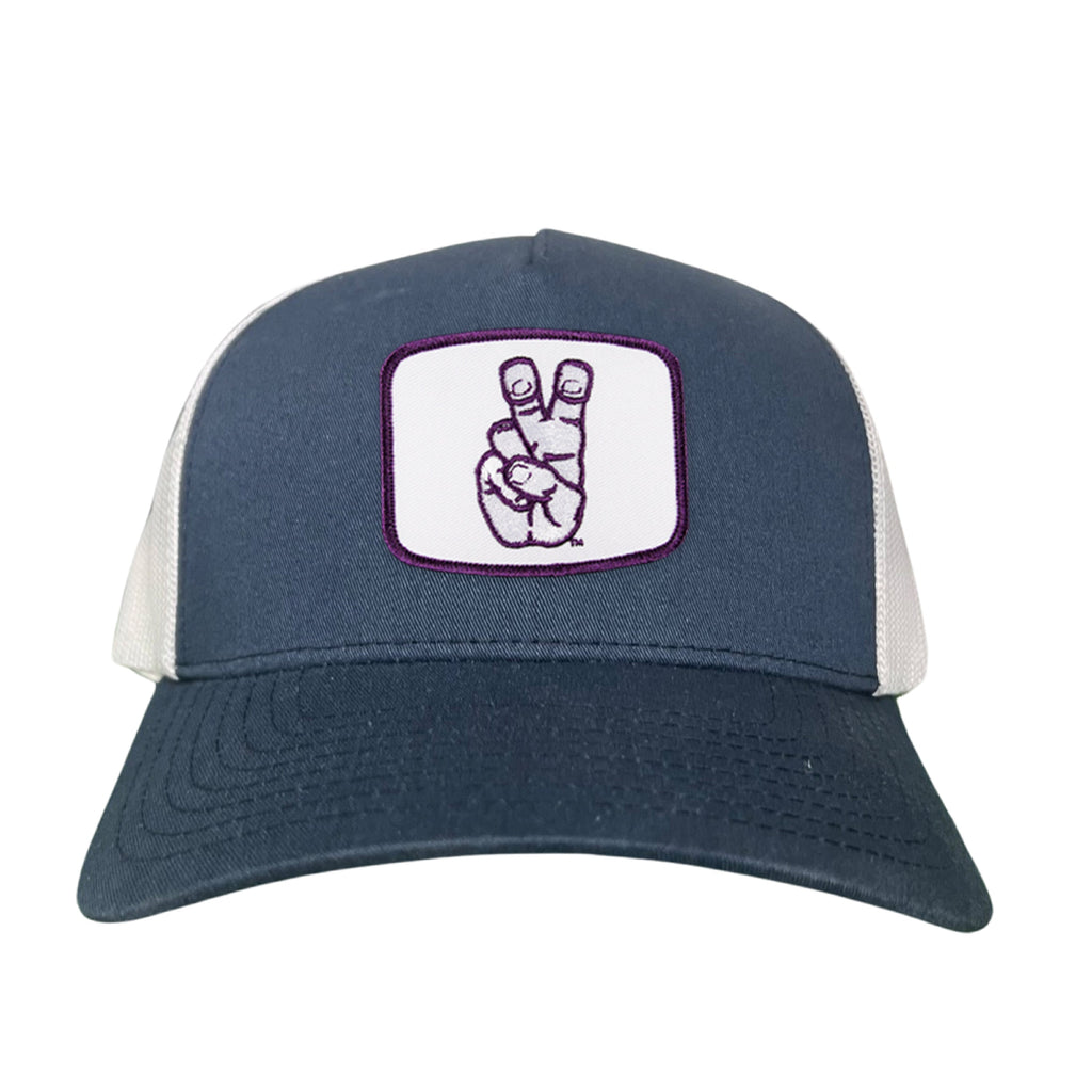 TCU Horned Frogs Frog Hand Mesh Snapback Hat Curved Bill