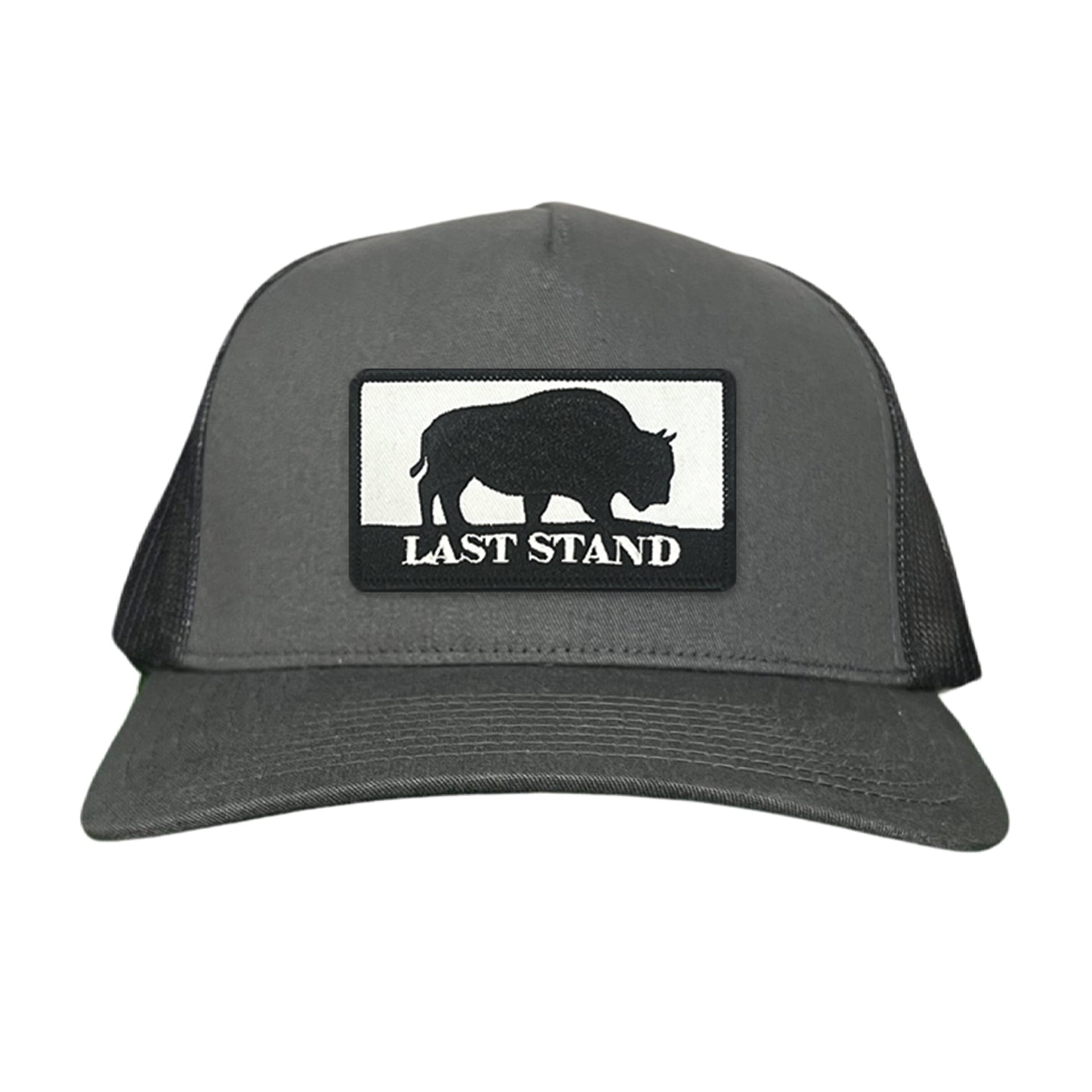 Bison Graphic Curved Bill Trucker Hat Mesh Snapback Cap