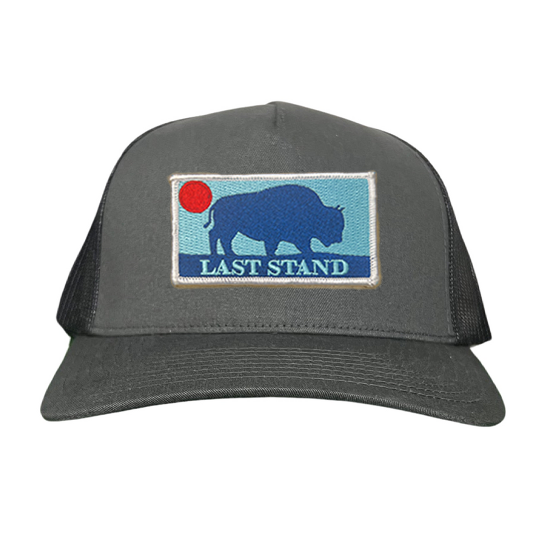 Bison Sunset Baseball Cap - Mountain Outdoors Snapback Hat