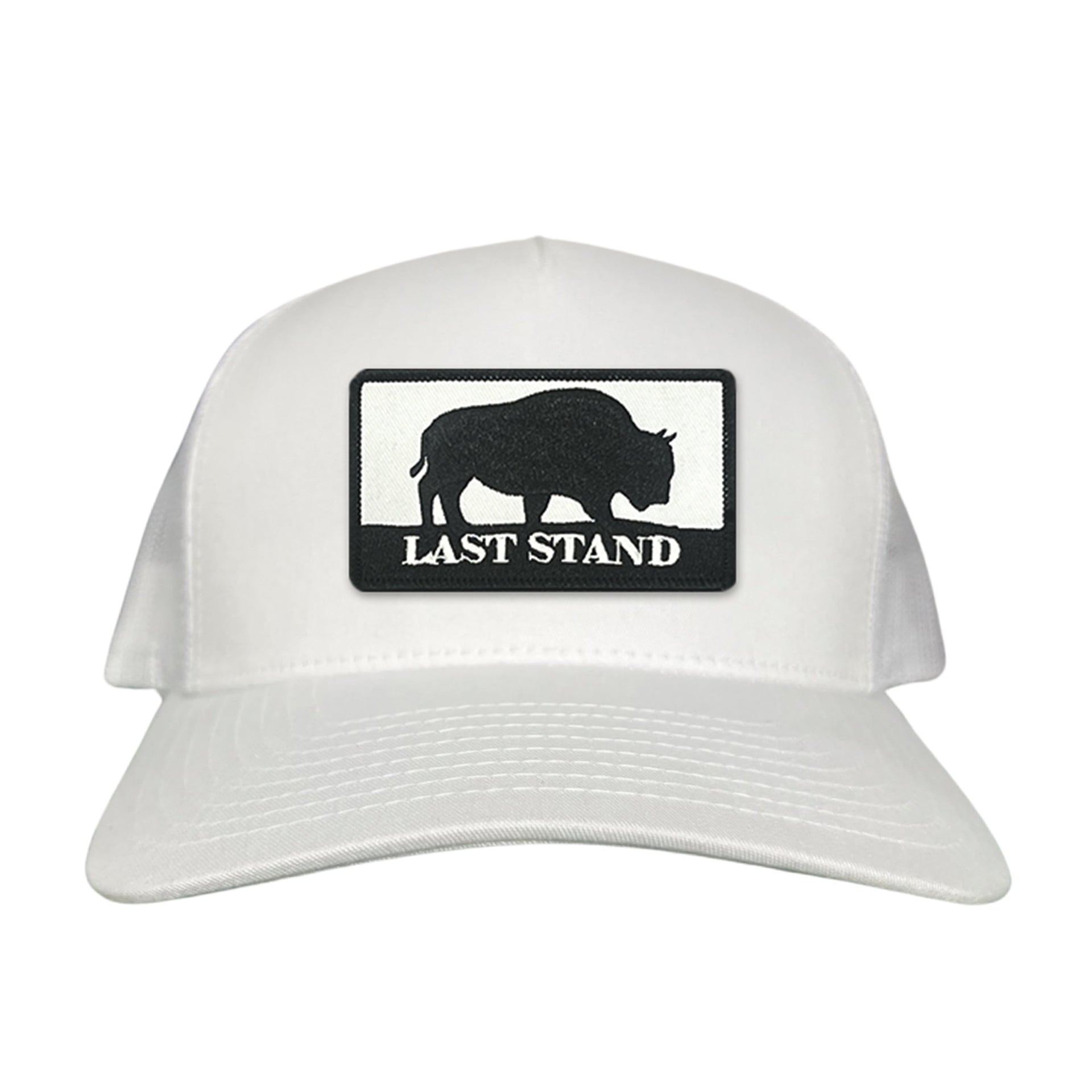 Bison Graphic Curved Bill Trucker Hat Mesh Snapback Cap