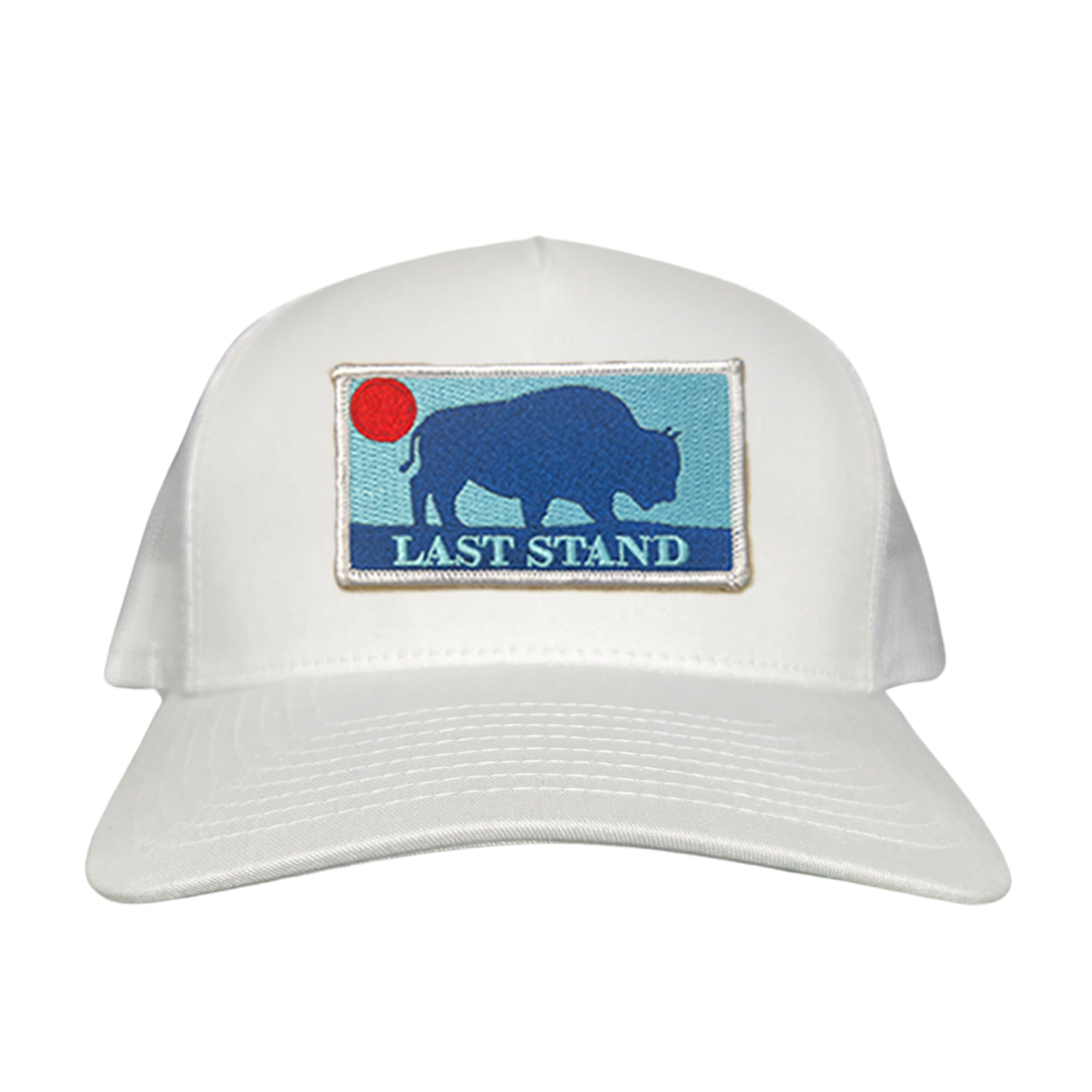 Bison Sunset Baseball Cap - Mountain Outdoors Snapback Hat