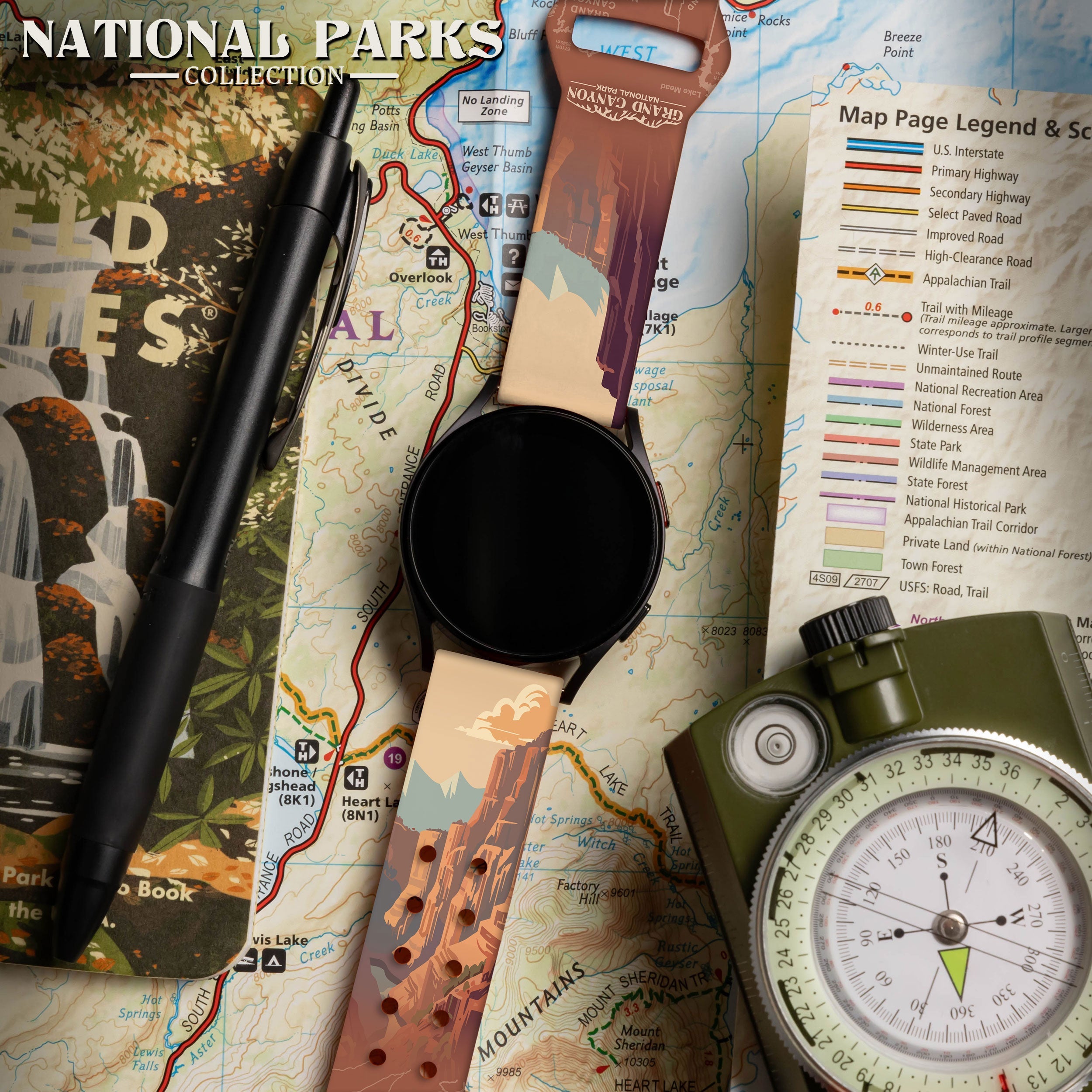 National Parks Grand Canyon HD  Watchband for Samsung, Garmin, Fossil, and More
