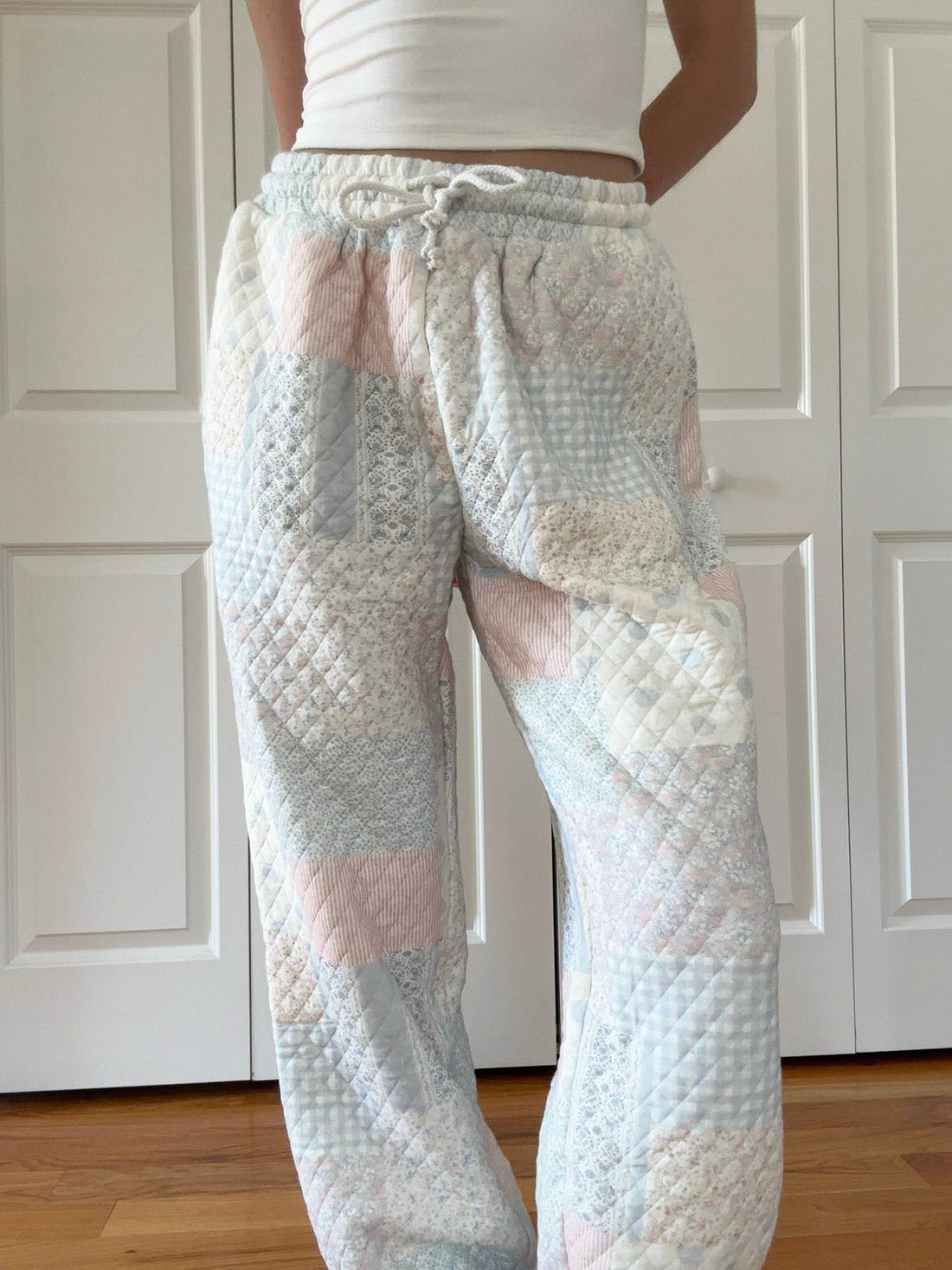 Shades Of Blue Quilted Pastel Joggers - Unisex Relaxed Fit Pants