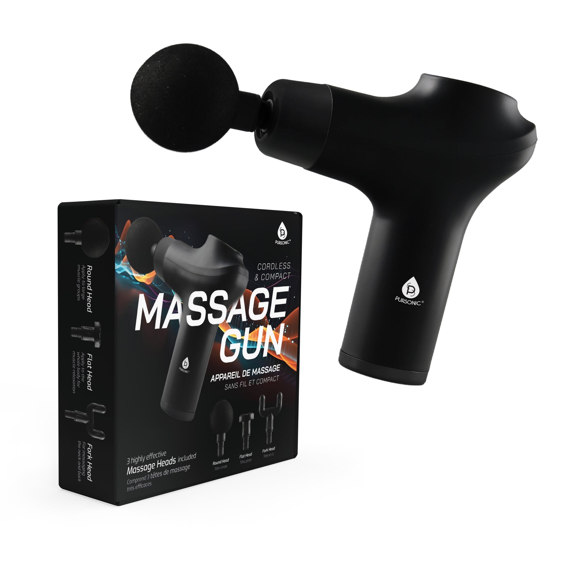 3-Speed Massage Gun & Pursonic Vibrating Massage Ball
