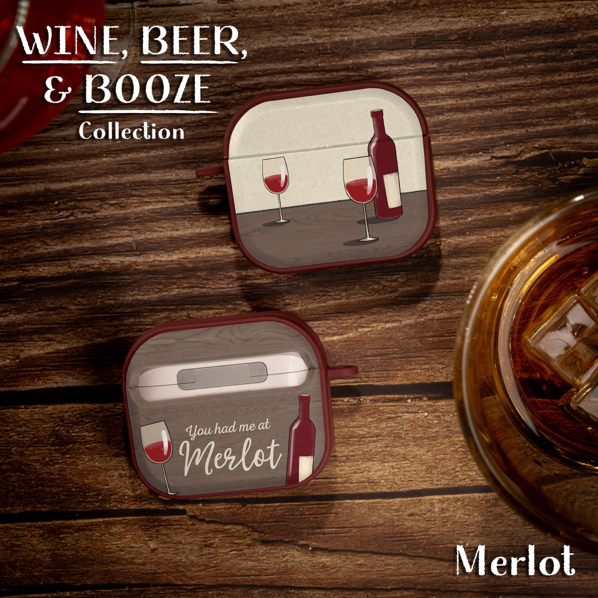 Wine Beer Booze HDX Protective Apple AirPods Gen 3 Case Cover